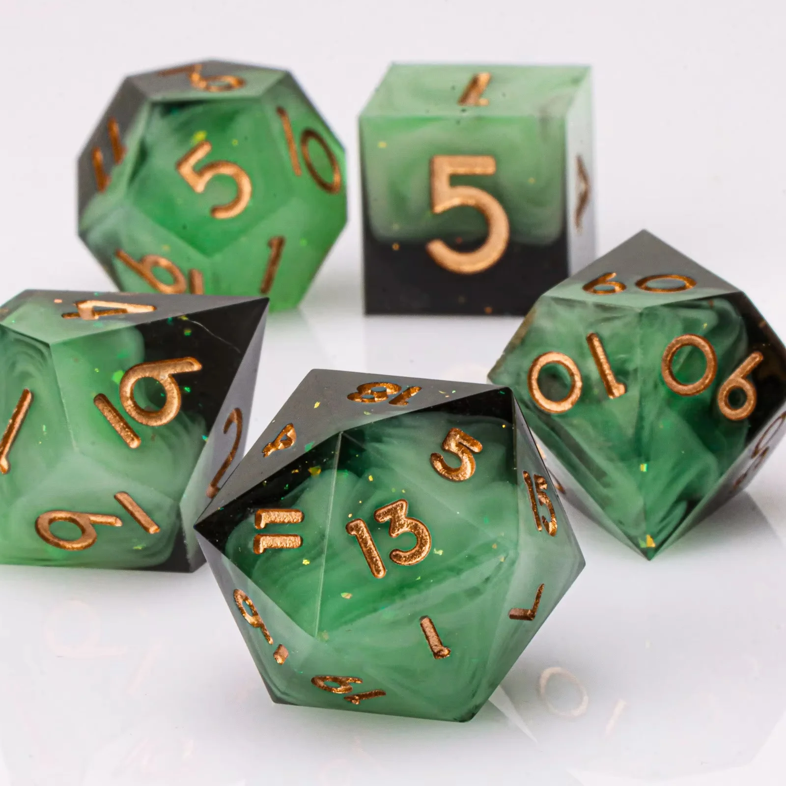 

Dice Set 7-Pcs,Sharp Edge Resin Dice,Polyhedral Resin Sharp Edge Dice for Roleplaying Games Dungeons and Dragons Table Games
