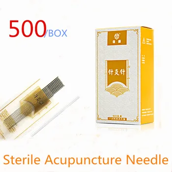 500ชิ้น/แพ็ค Professional ระดับทางการแพทย์ที่ปราศจากเชื้อทิ้งการฝังเข็มเข็มหลอดฆ่าเชื้อโรค Filiform เข็มเรียบ