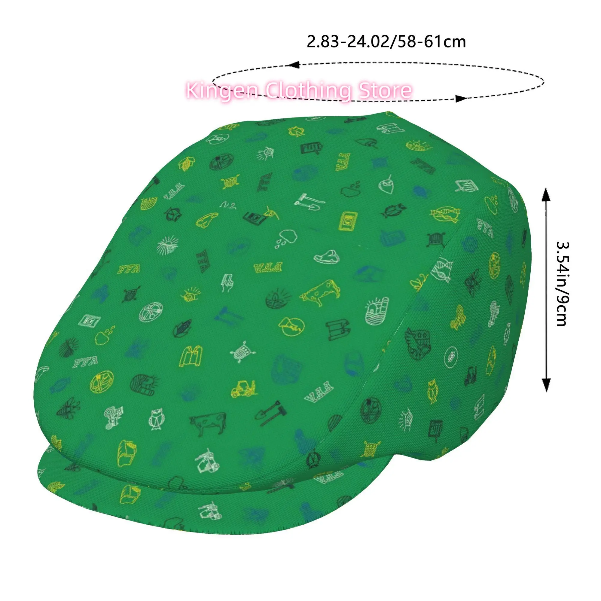 1pc Future agricultural landscape All-over printed beret,  newsboy cap, unisex, a must-have fashion accessory for outdoor leisur