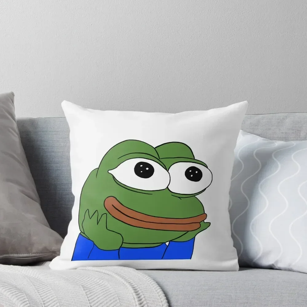 

feelswowman happy wholesome pepe Throw Pillow Room decorating items Pillowcases For Pillows Cushion Cover For Sofa pillow