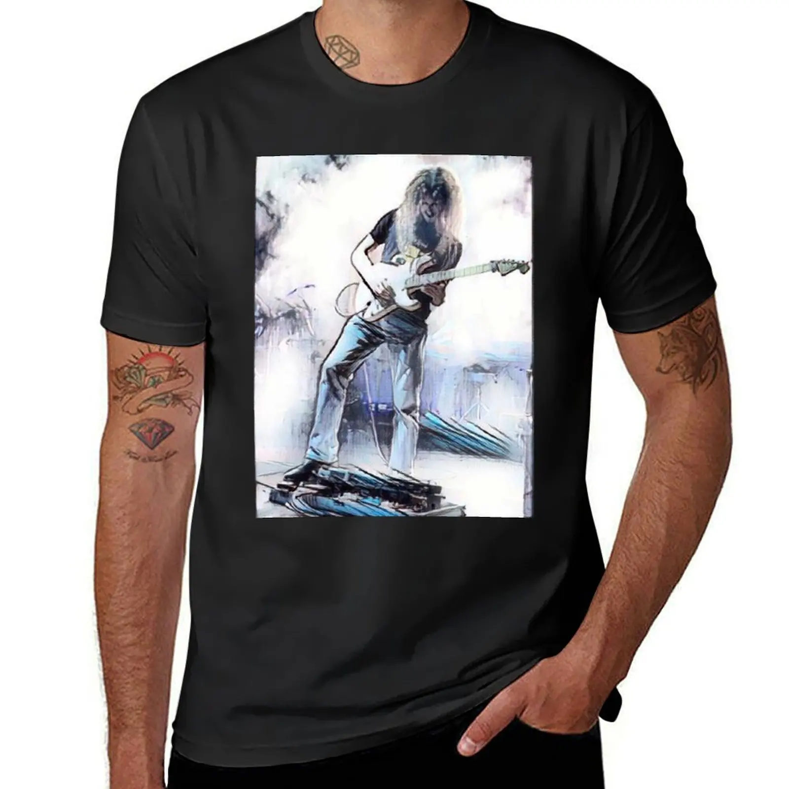 

Guthrie Govan T-Shirt blue archive Man t-shirt summer 2025 man t shirt outfits for men