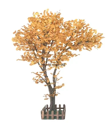 Ginkgo tree large window floor-to-ceiling landscaping wishing tree hotel project fake tree wedding props