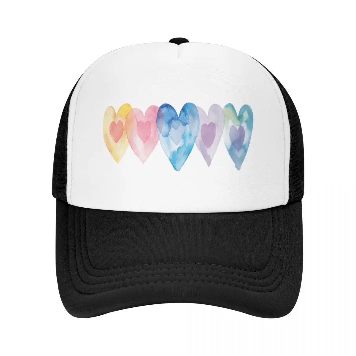 

Watercolor Hearts Baseball Cap Male hat Hat Beach Golf Hat Man fishing caps man Women's Golf Clothing Men's
