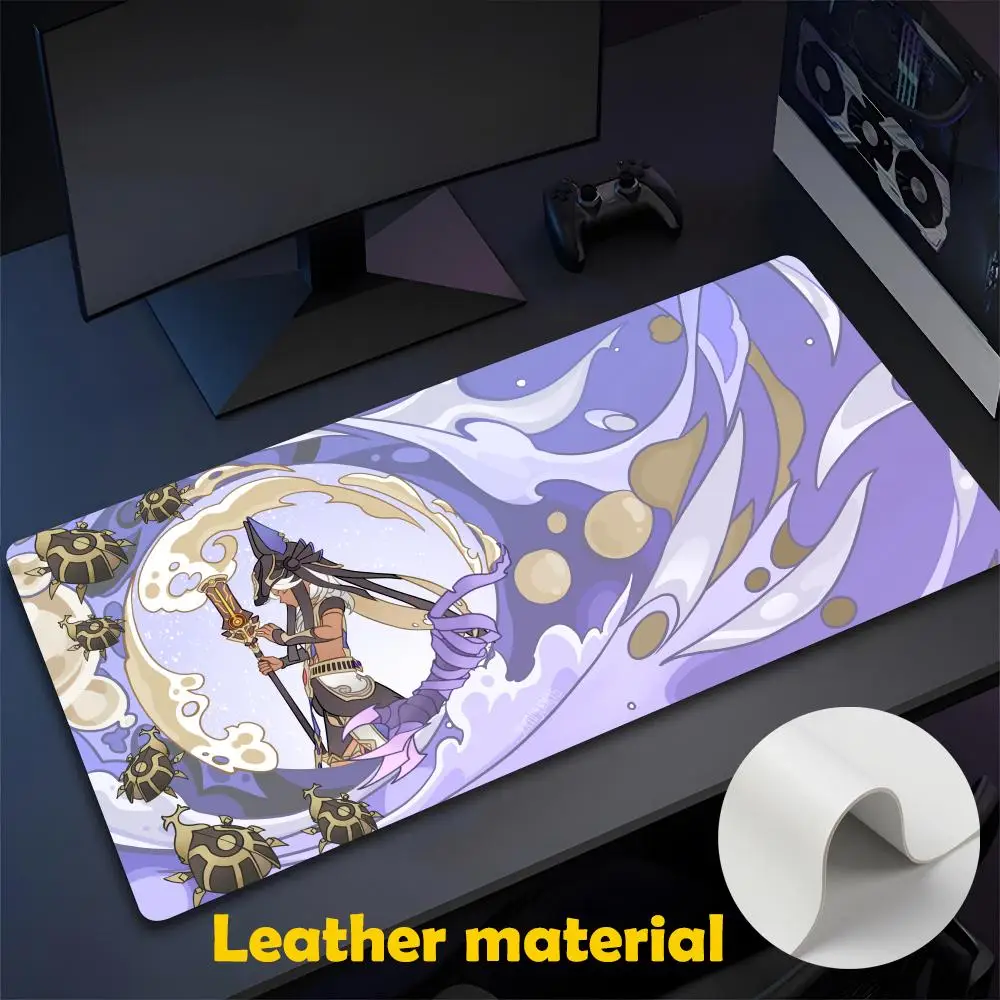 Kujou Sara Kuki Genshin Impact Shinobu Layla Mouse Pad Large Gaming Pad XXL Desk Mat Non Slip Double Sided PU Game Mouse Compute