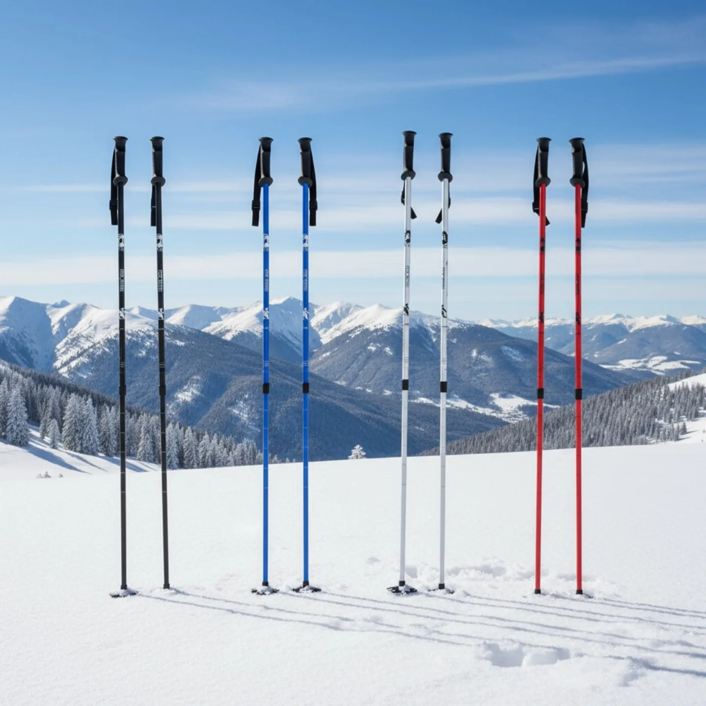 Bastones de Esquí Dobles Ajustables, Ligeros y Extensibles, para Adultos y Niños, Equipo para Deportes de Nieve, Esquí Alpino