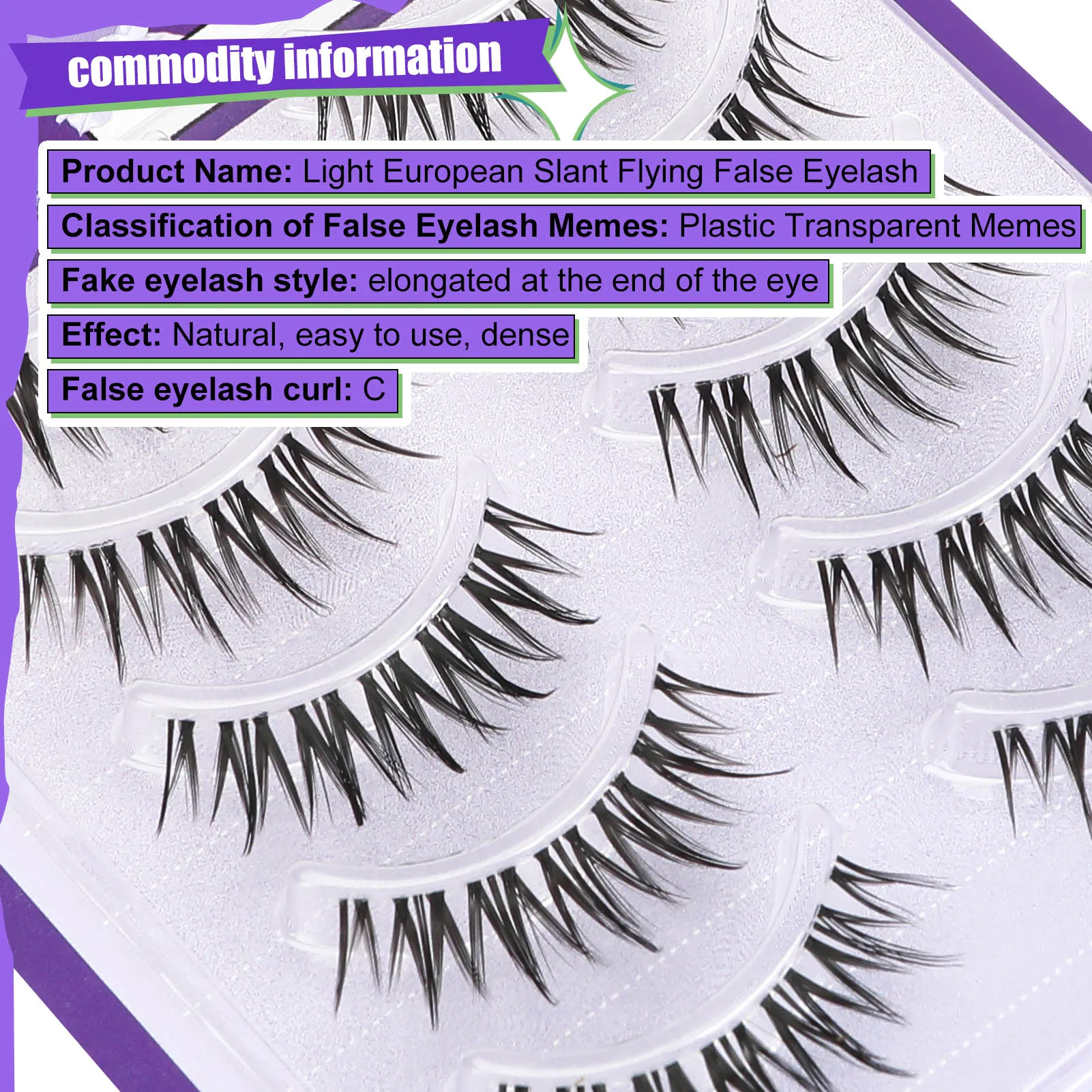 Lightweight Fur False Eyelashes Woman Wispy Fake Eyelashes for Beauty Blogger Makeup Supplies