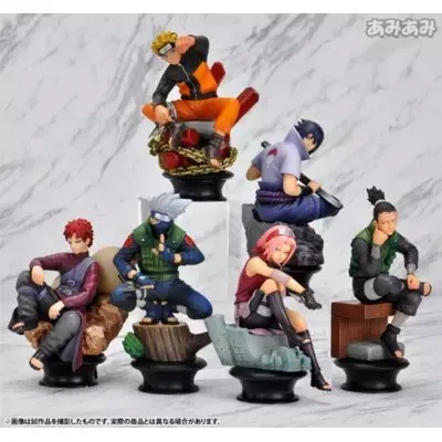 6ชิ้น/เซ็ตนารูโตะ9cm Gaara Kakashi SAKURA Uzumaki Hatake ตุ๊กตาขยับแขนขาได้