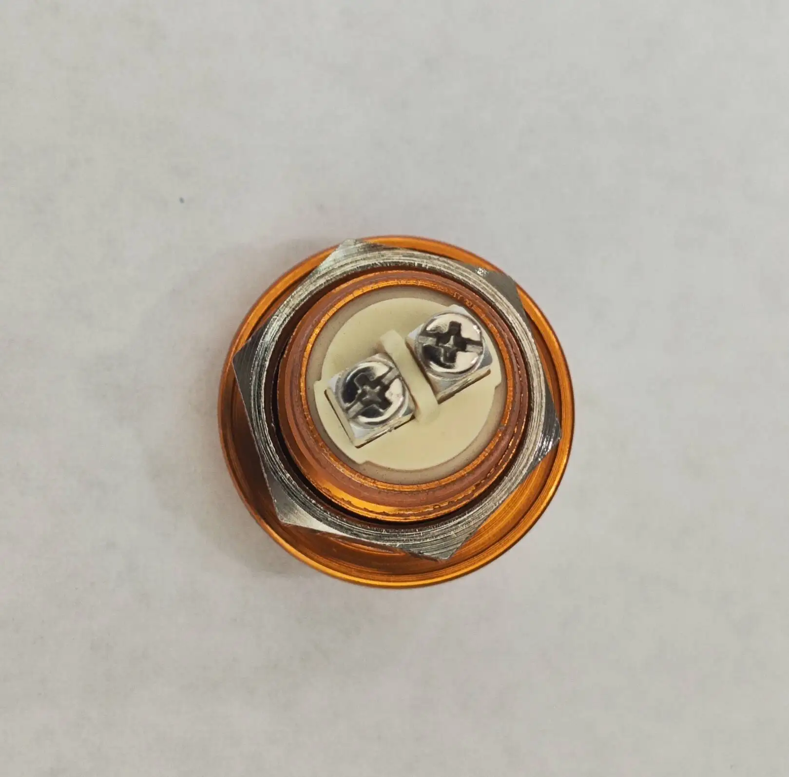 ELEWIND 12mm Dome head Golden color Aluminum aluminum anodized push button switch (PM121B-10/J/A/Golden color)