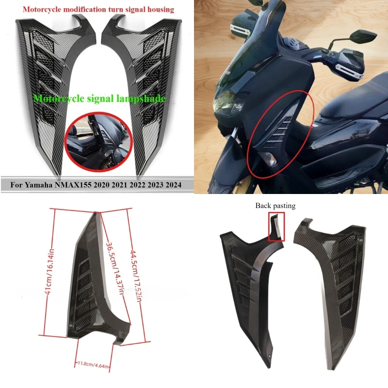 Motorcycle modification turn signal lamp housing signal lampshade suitable for Yamaha NMAX155 NMAX 155 2020 2021 2022 2023 2024