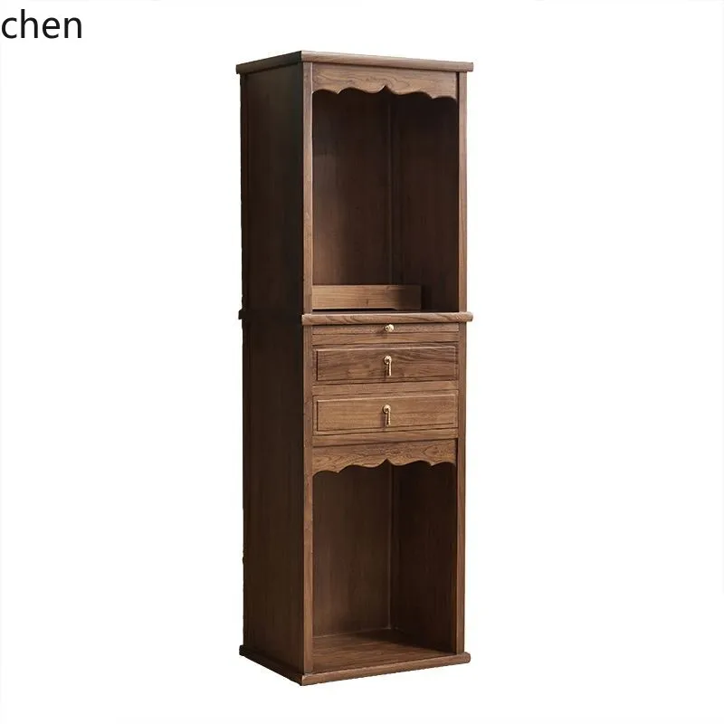 

XL elm solid wood double-layer Buddhist shrine shrine new Chinese vertical cabinet household Buddha offering cabinet