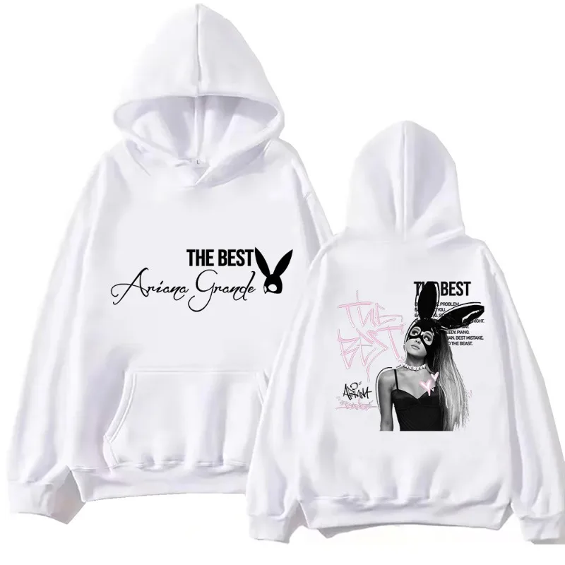 Ariana Grande Men's and women's hoodies, Harajuku hip-hop pullovers, hoodies, sweatshirts, fashionable women's streetwear