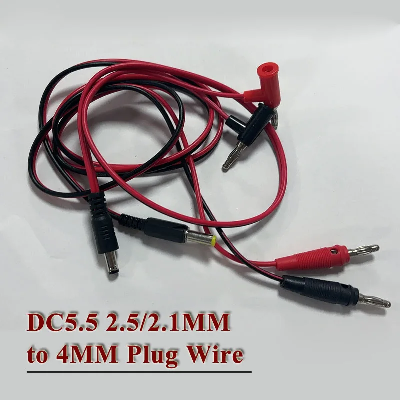 DC5.5 X 2.1/2.5MM Male to 4MM Banana Connector Cable DC5521 Power Adapter Connection Wire DC5525 to Gun-type Lantern Head Line