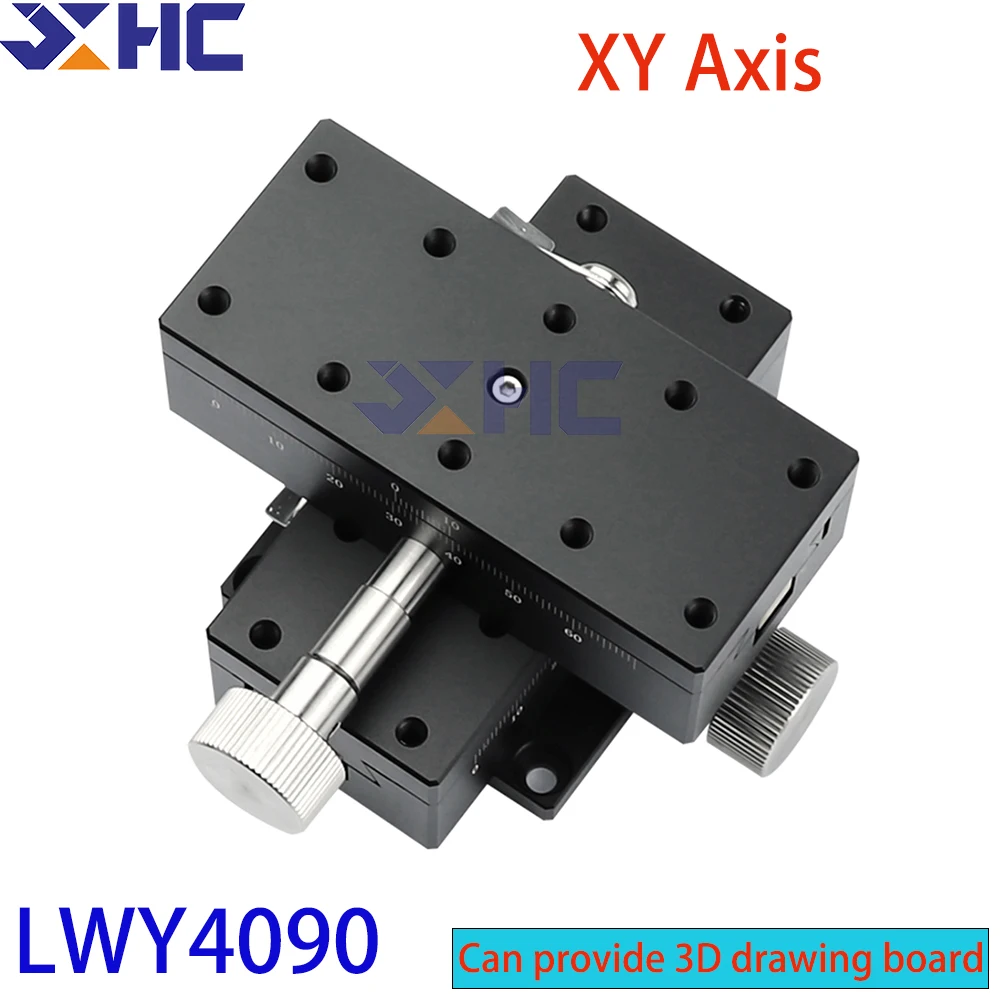 

XY Axis LWY4090 40x90mm Dovetail Groove High Precision Sliding Table Displacement Platform Gear Knob Adjust Slider