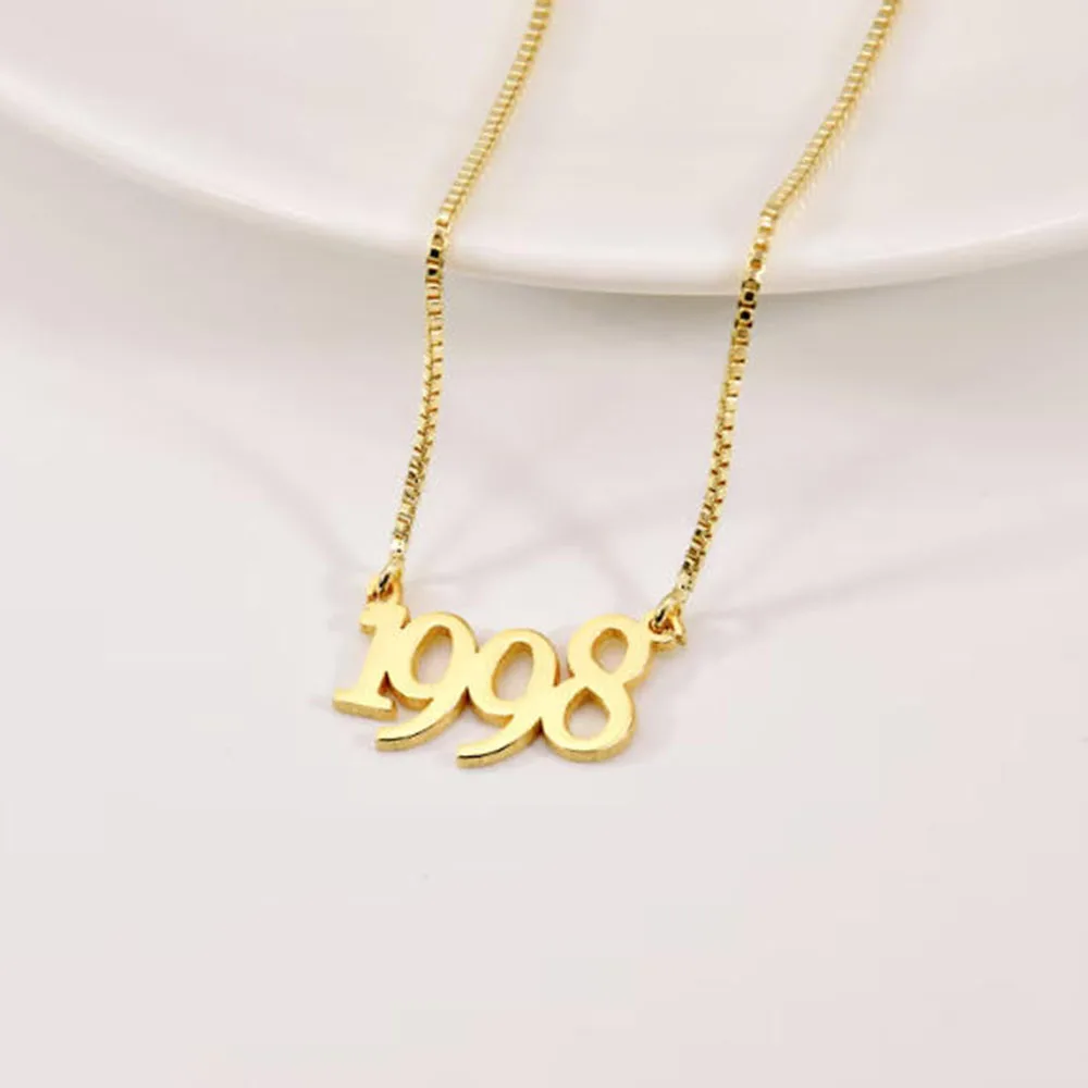 

Индивидуальное ожерелье с годом рождения, ожерелье с указанием года, ожерелье с индивидуальной датой, новогоднее ожерелье, цифровое ожерелье