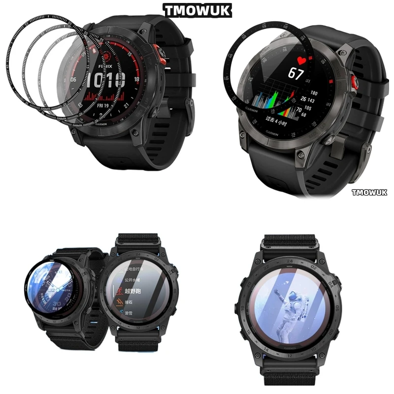

For Garmin Fenix 6 7 8 7X 6X 7S 47mm 51mm Anti - Scratch 3D Curved Screen Film Full Cover Flexible