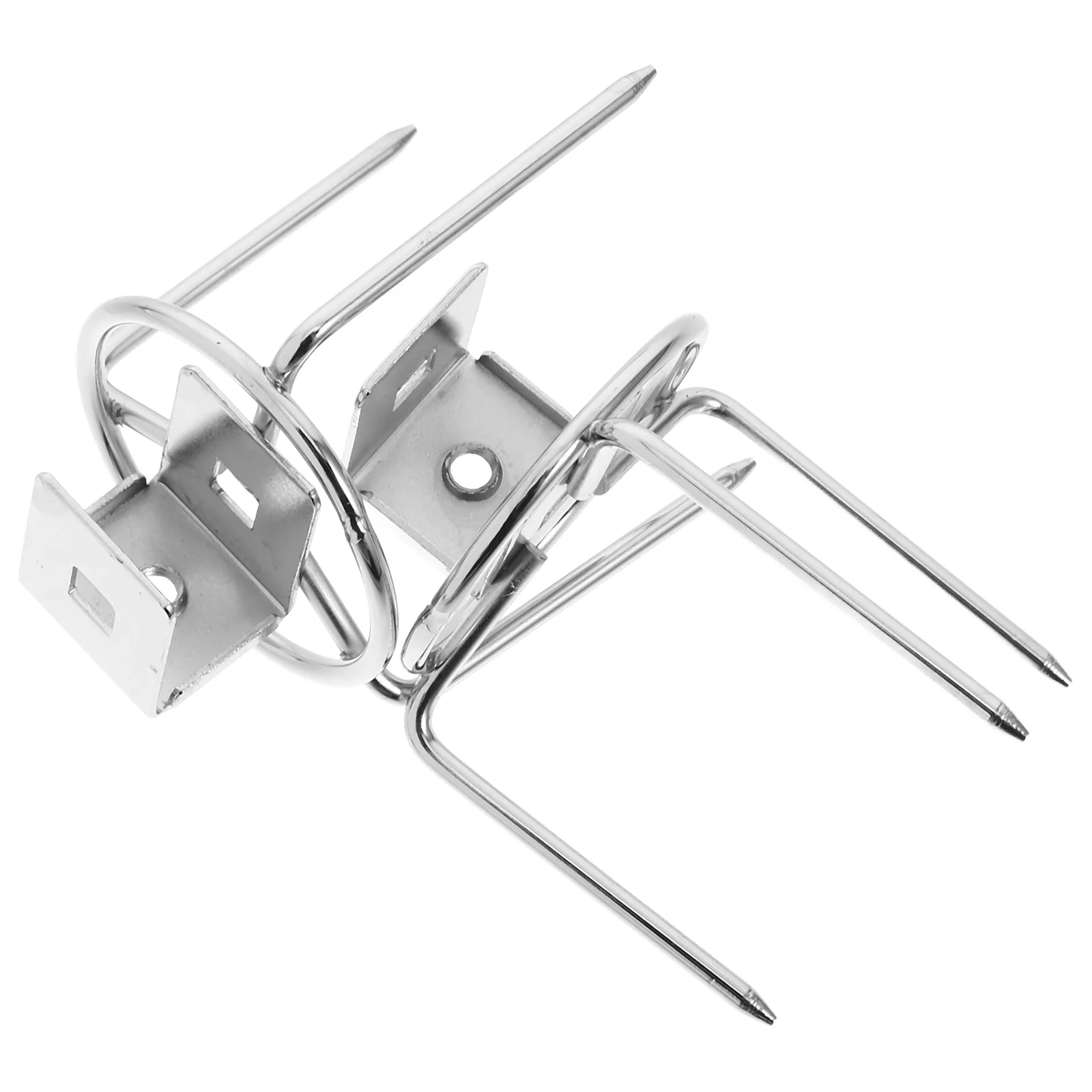 

2Pcs Stainless Steel Bbq Rotisserie Forks Heavy Duty Meat Forks for Outdoor Chicken Grilling Accessories Rotisserie Accessories