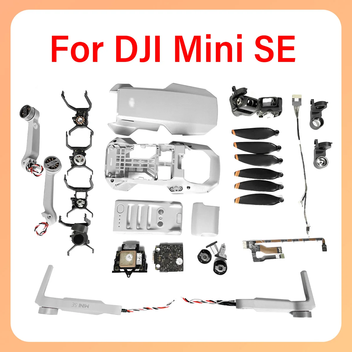 

Original Minse upper middle lower shell gimbal, front rear arm motor ESC cable, three in one axis arm assembly for DJI Minse