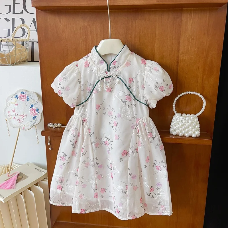 

Children's Clothing Girls' Dress Summer New Children's Fashionable Princess Dress Baby Cheongsam Dress Long Dress23159