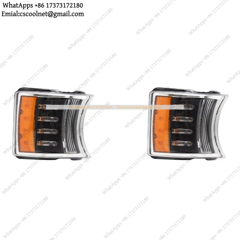 JS02 2X Front DRL LED Corner Light Turn Signal 1949898 2442639 For Truck P G R T Series Daytime Running Lamp