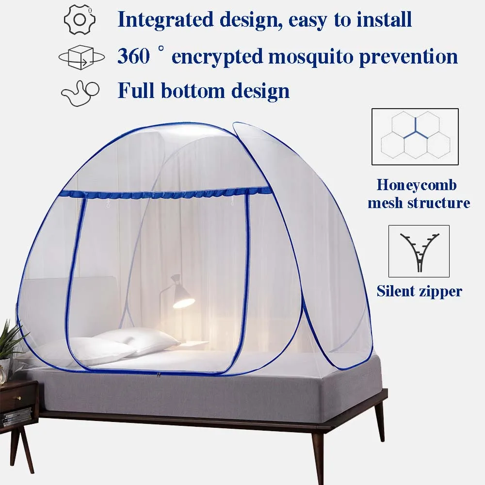 Mongolian Mosquito Net Portable No Installation Foldable Household Anti-fall Encryption  Ventilation Insect Tent Protection Bed