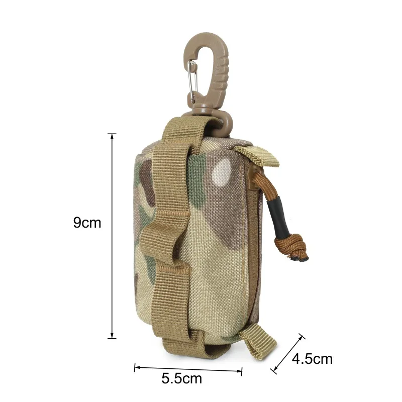 Outdoor Buckle Bag Military Army Small Pocket EDC Tools Pack Tactical Key Wallets Holder Coin Purses Pouch Keychain Zipper Case