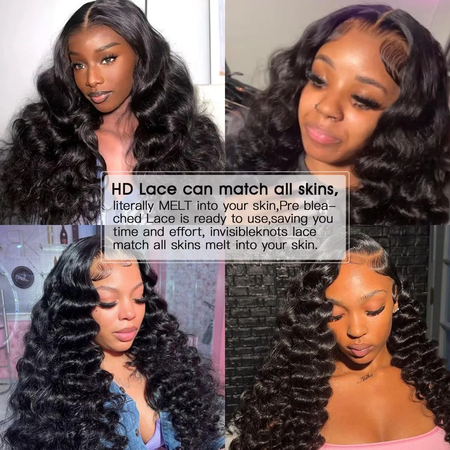 280% Loose Deep Wave Wig 13x6 HD Transparent Curly Lace Front Human Hair Wigs For Women 13x4 Water Deep Wave Lace Frontal Wig