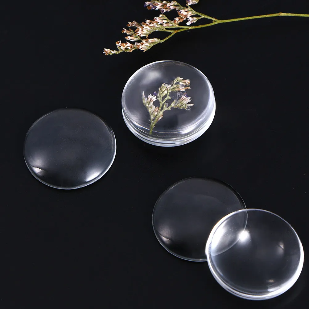60Pcs Elegant Clear Round Cabochons Glass Dome 25Mm for Custom Jewelry Making Photo Pendants DIY Art Projects Necklace Supplies
