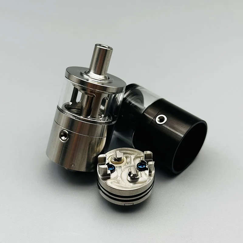 Vape Style Picatiny MTL RTA 22 مللي متر قطر 316ss + زجاج 3 مللي مع 0.8/0.9/1.0/1.4 مللي متر/دبابيس محظورة خزان قابل لإعادة البناء رذاذ Vape