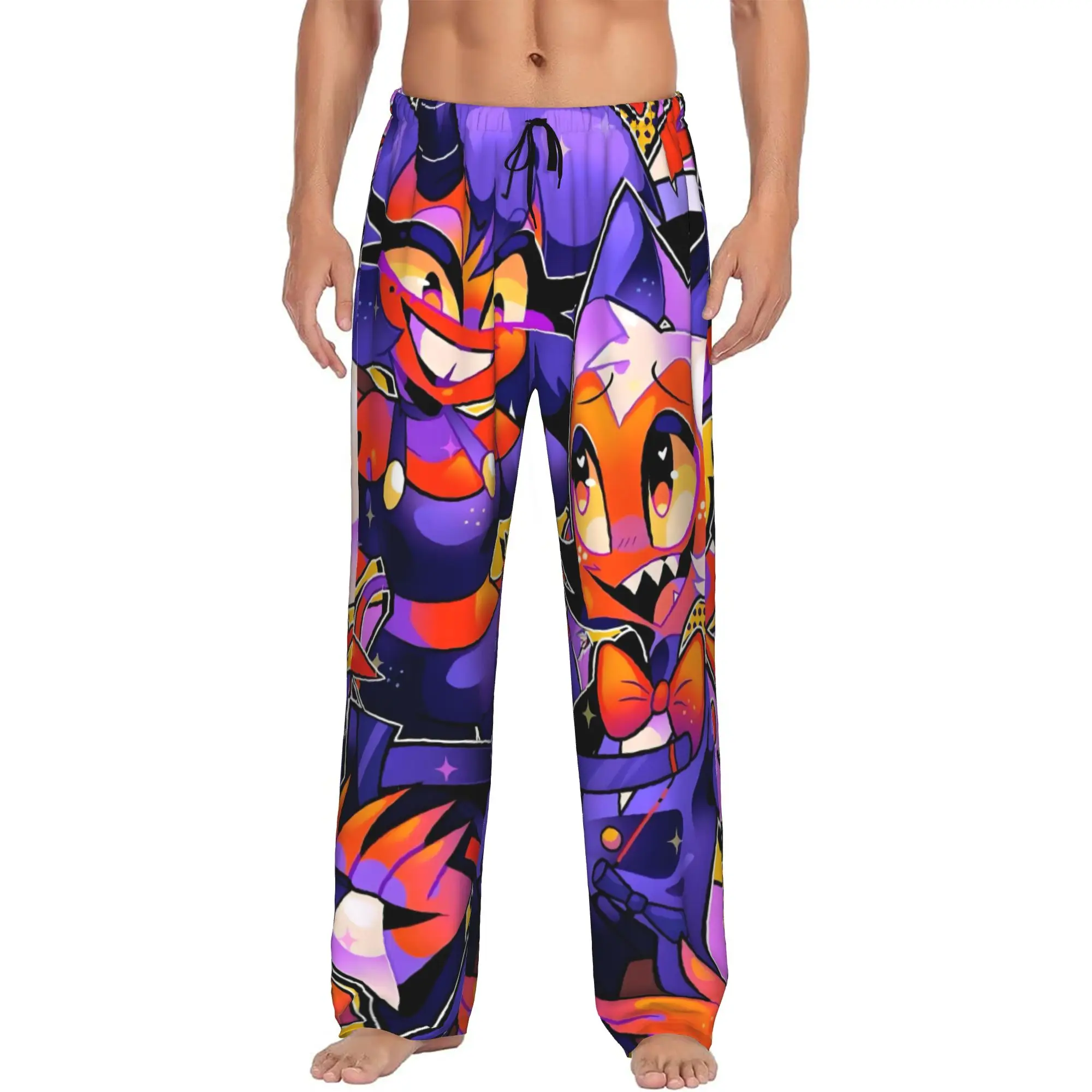 

Custom Hazbins Anime Hotels Pajama Pants Men Lounge Sleep Stretch Sleepwear Bottoms with Pockets