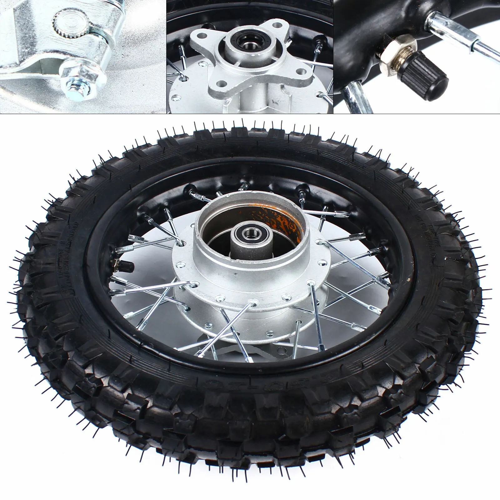 

10" Rear Wheel Rim Tire Assembly for PW50 CRF50 TTR50 Dirt Bike 50cc 70cc 110cc