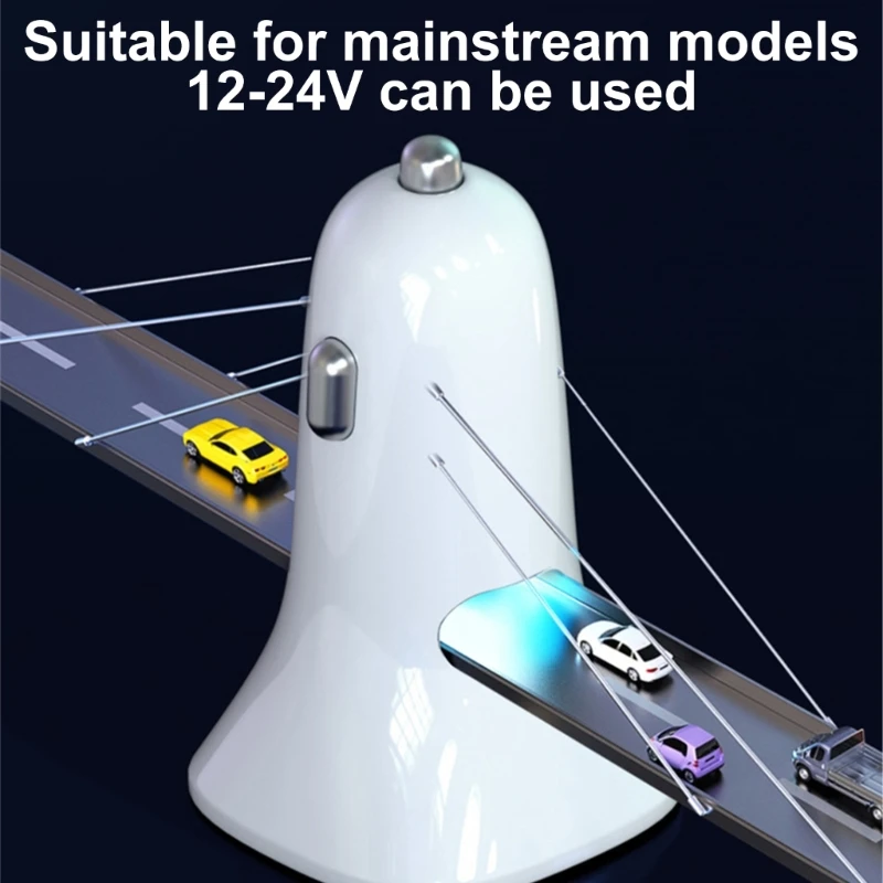 

Car Charging Solution Double USB Car 3.4A Fast Charging Adapter Head