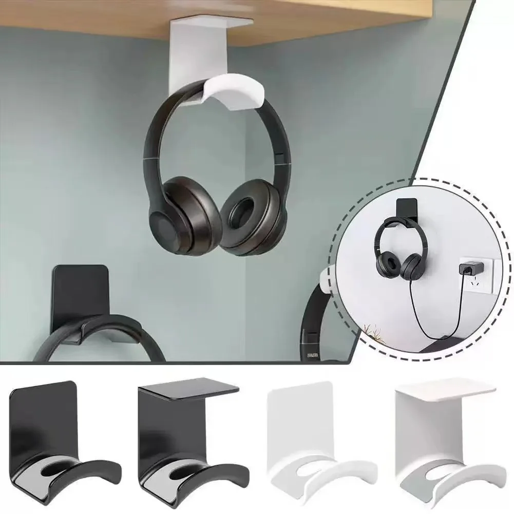 Suporte Universal Adesivo de Plástico para Fone de Ouvido, Organizador de Parede ou Abaixo da Mesa para Fones Over-Ear de Jogos