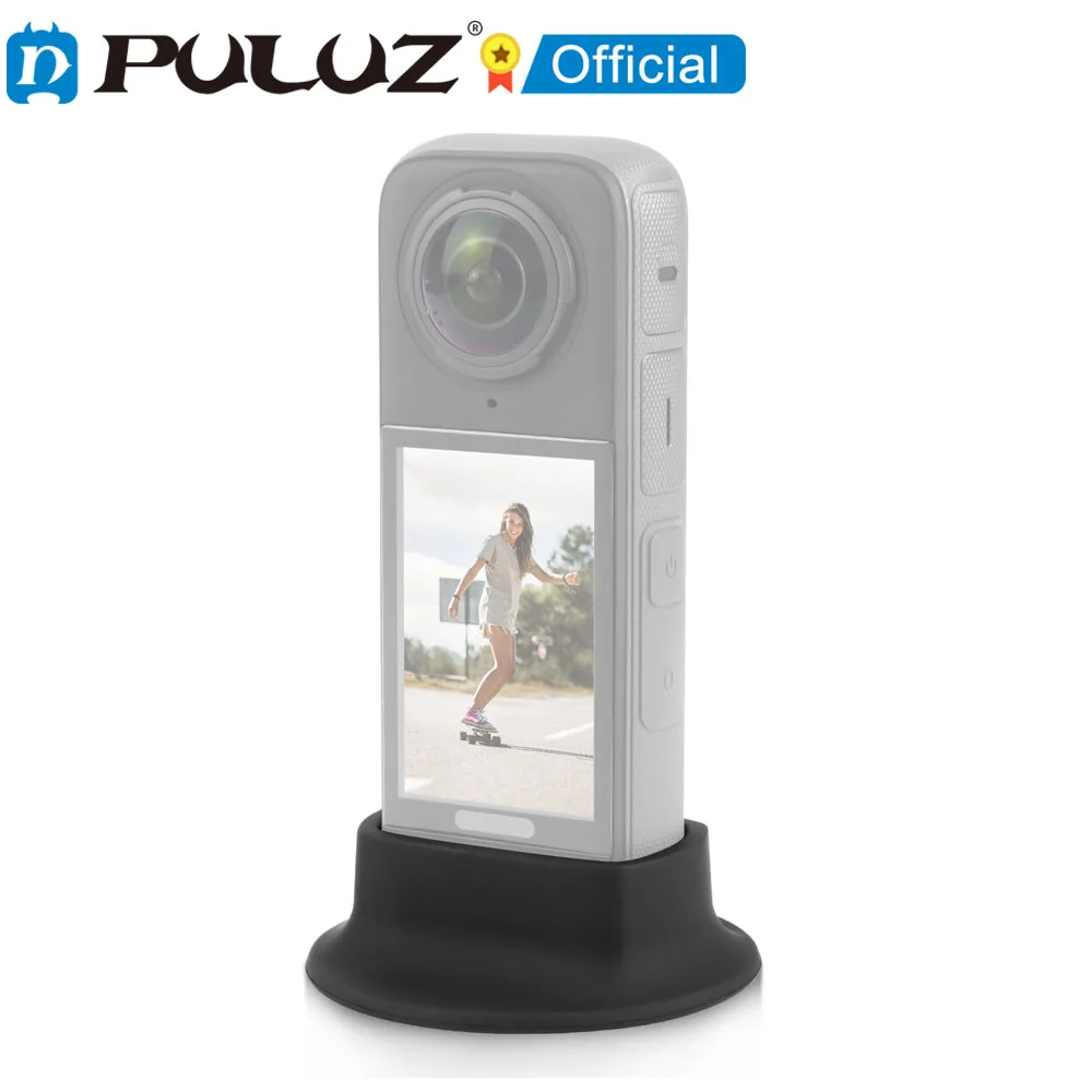 PULUZ For Insta360 X4 Silicone Dock Desktop Fixed Base Bracket Accessories