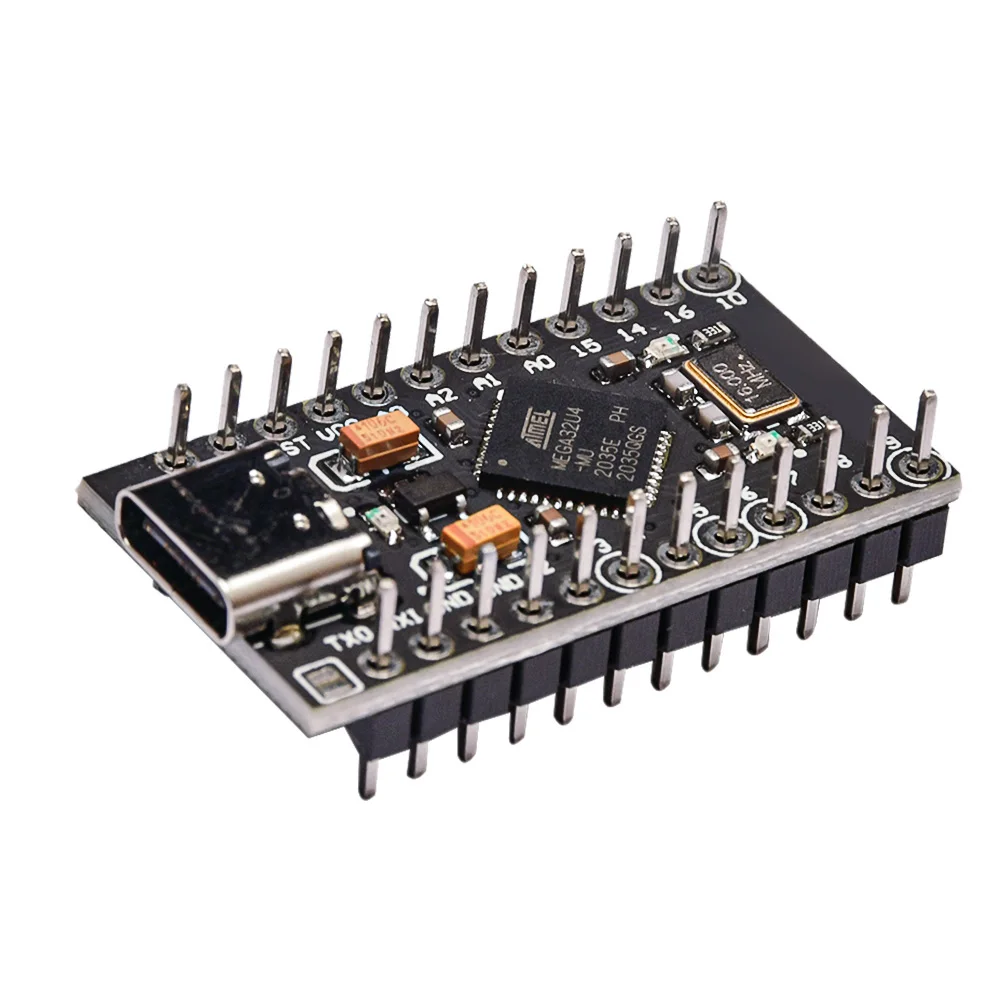 ATmega32U4 Type-C MINI USB Pro Micro For Arduino ATmega32U4 5V/16MHz Module With 2 Row Pin Header For Leonardo Usb Board