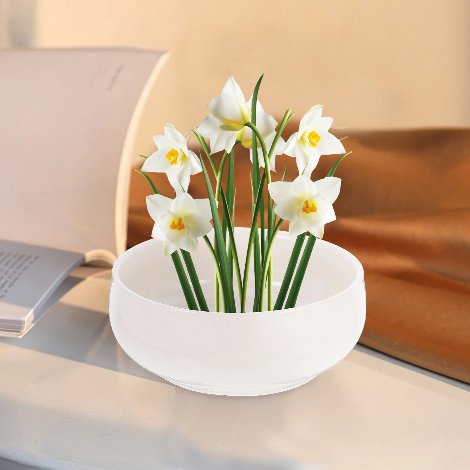 

Round Ceramic Lotus Planter Bowl Hydroponic Pot for Indoor Plants Water Lilies Succulents Decorative Garden Flower Pot Home
