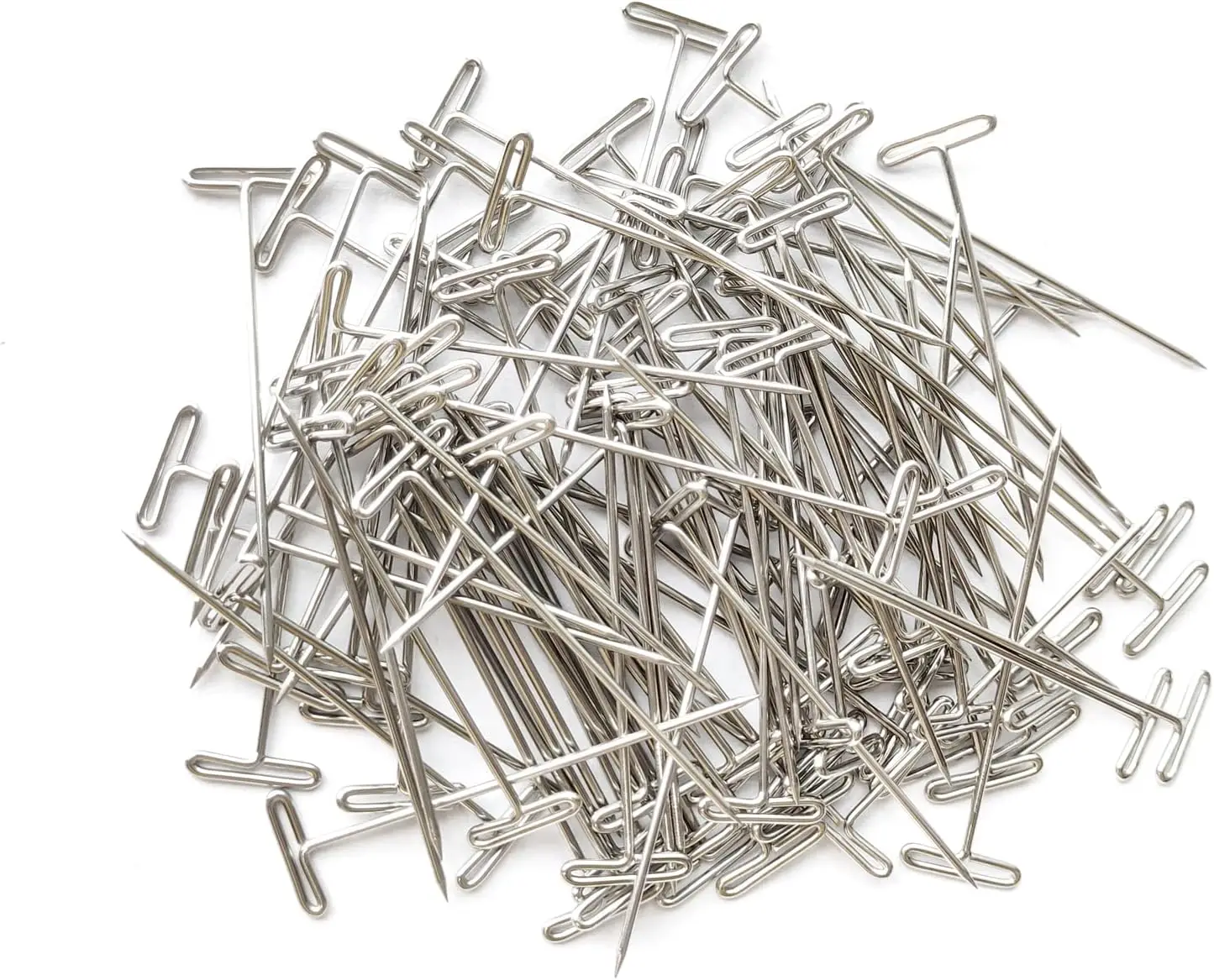 50/100/200 Pcs Stainless Steel Wig T Pins Thumbtack Pushpin T Shaped Pins Styling Tools for Wig Display Hair Tools Wholesale