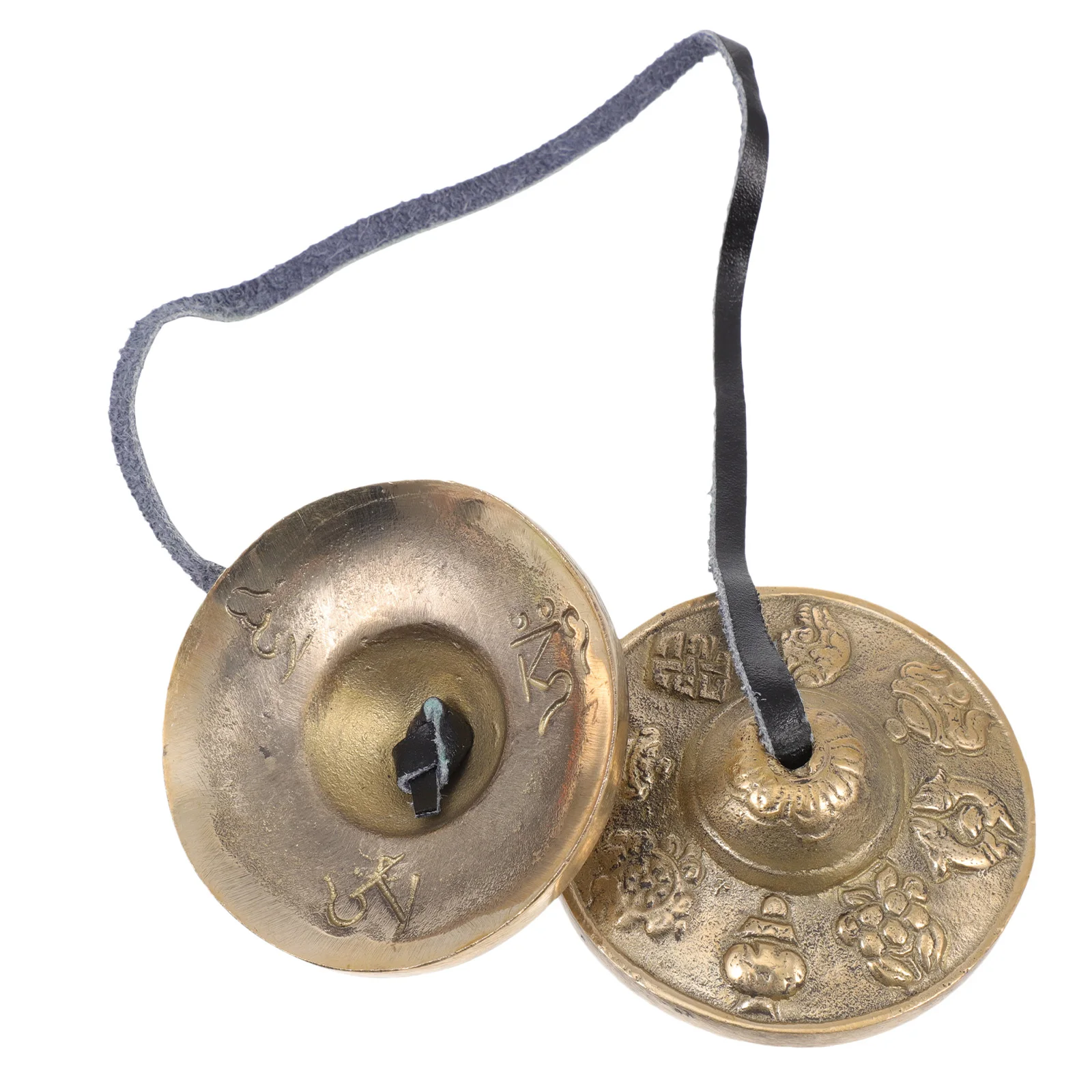 

Brass Yoga Meditation Cymbal Bell Premium Durable Sound Healing Instrument For Religious Ceremony Mindfulness Portable Design