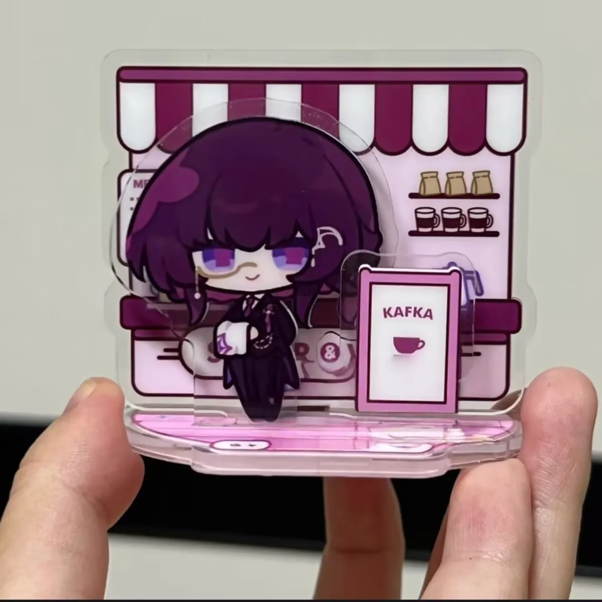 انهيار: سكة حديد ستار دوم، مستوى المظهر العالي 'دان هنغ. "Yinyue Kafka" زخرفة طاولة واقفة من الأكريليك للأصدقاء.