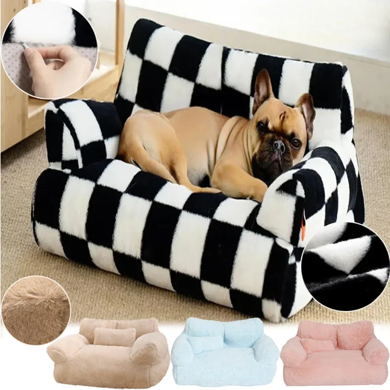 

Pet Sofa Universal in All Seasons,Warm in Winter.Large Cat Sofa Nonslip Removable Washable Doubling As Pet Kennel and Cat Supply