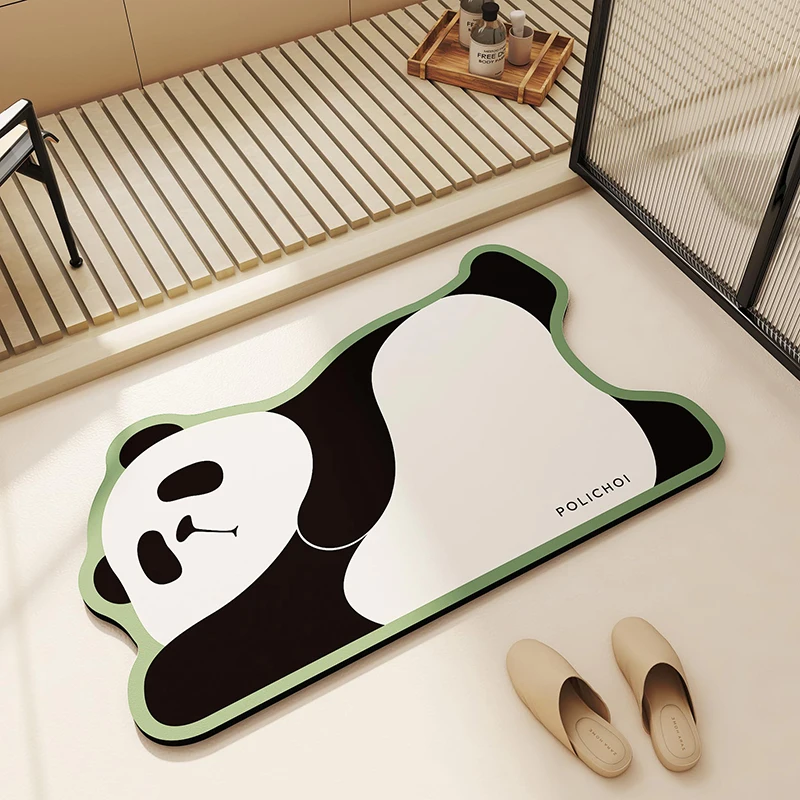 

Animal Cartoon Panda Bath Mat Cute Super Absorbent Bathroom Mat Room Rug Floor Toilet Carpet Home Entrance Shower Foot Mats