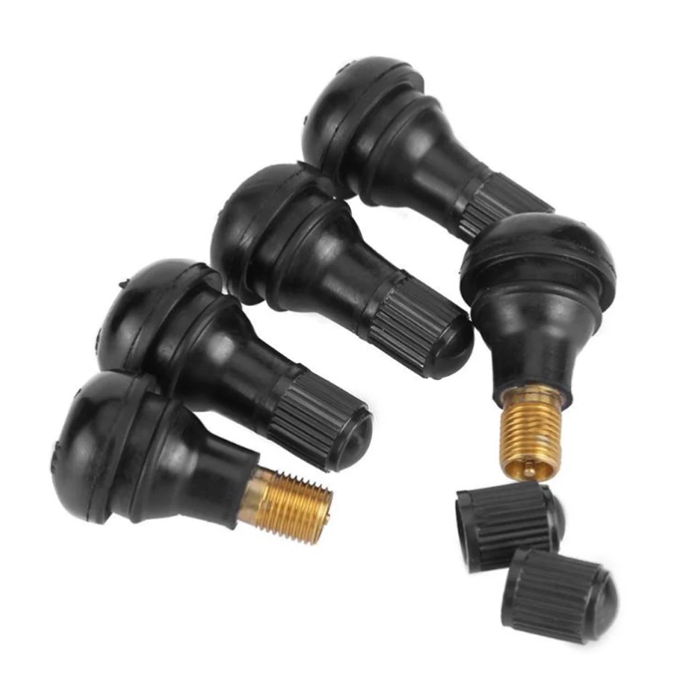 سيقان صمام إطار شامل بدون أنبوبي للسيارة TR412 ، مطاط ، نحاسي ، صمام هواء للإطارات الفراغية للسيارات والدراجات النارية ، الدراجات النارية ، 10 ، 25