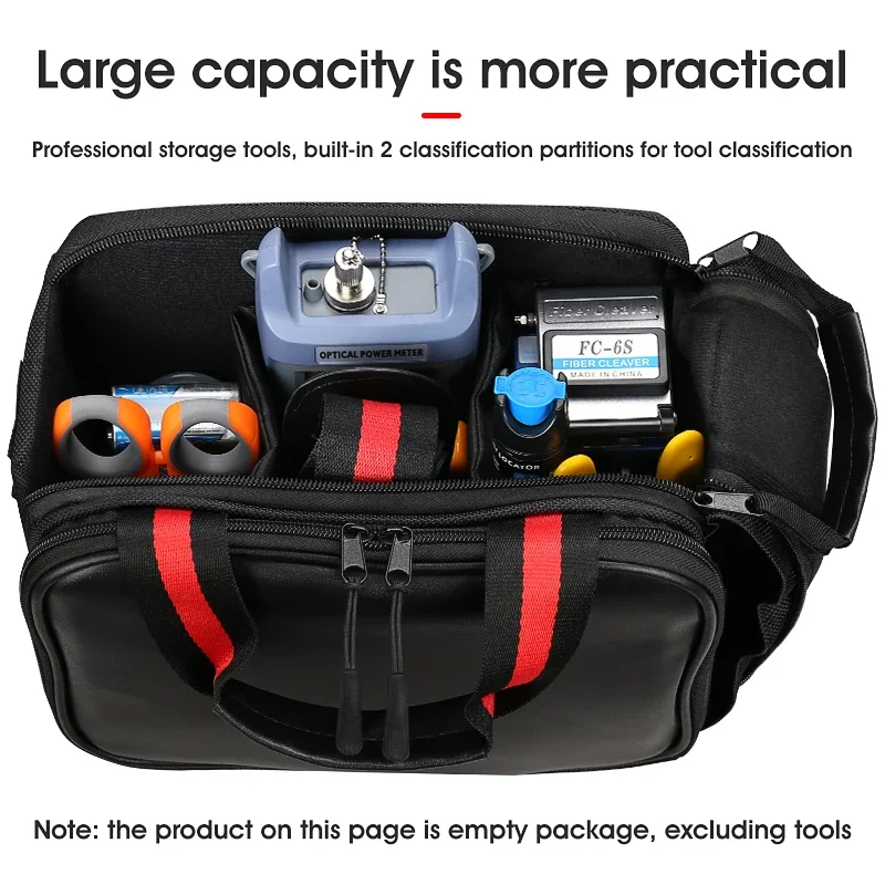 FTTH Optical Fiber Tool Kit Network Tools Portable Bag (Empty Package) 25.5x14.5x20cm