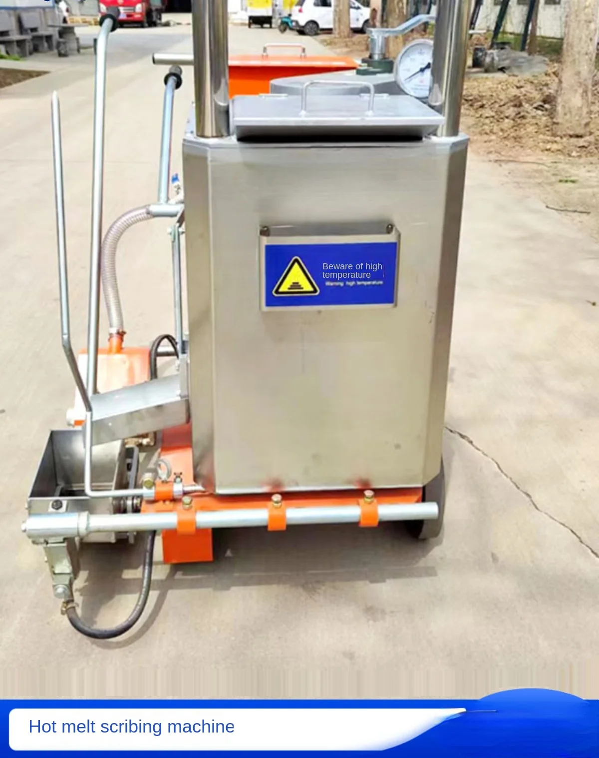 Pavement marking line sidewalk line hot-melt marking all-in-one machine