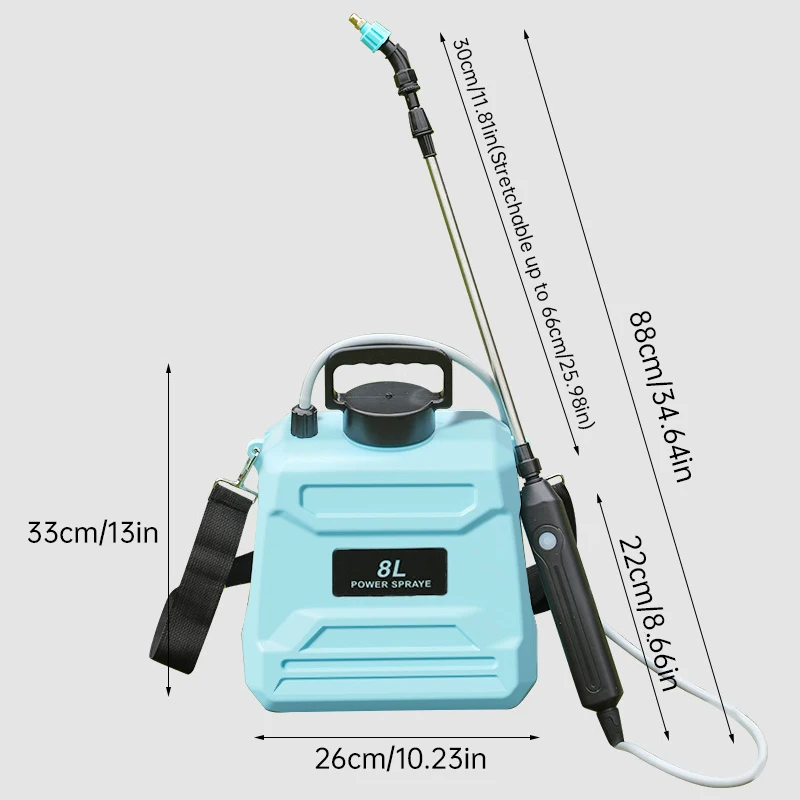 8L Automatic Electric Sprayer, Garden Plant Sprayer, Rechargeable Handheld Sprayer, Fogging Atomizer, Shoulder Watering Can