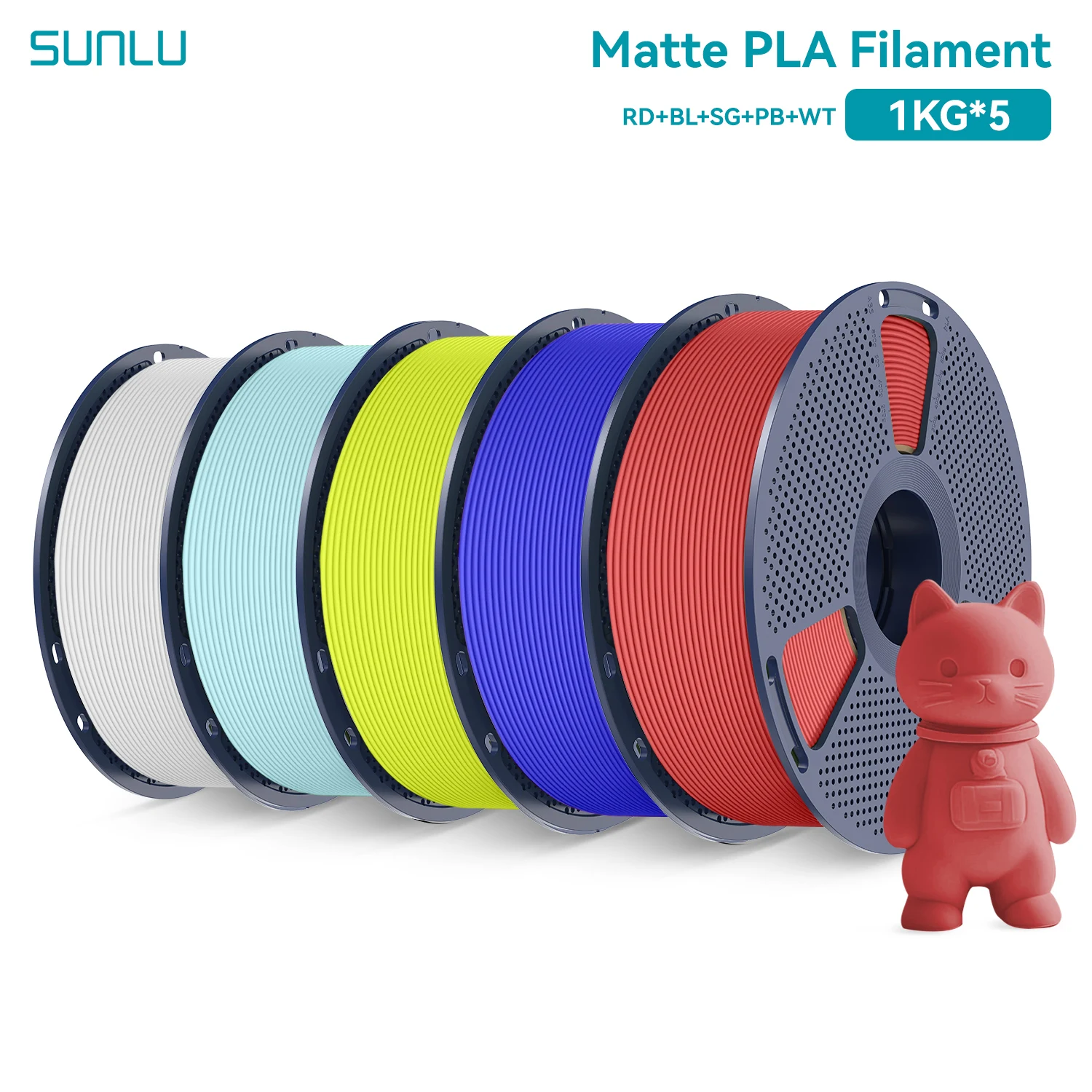 Pla Filament 1.75Mm - SUNLU Pla Mat Filament 1.75mm Düzgün