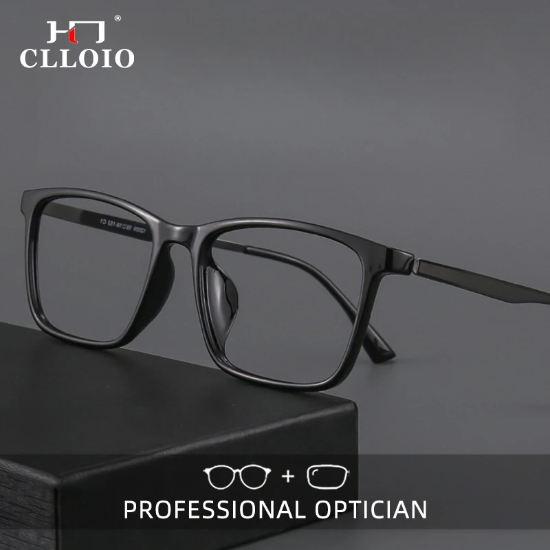 

CLLOIO Ultralight TR90 Frame Titanium Temple Reading Glasses Anti Blue Light Myopia Glasses Progressive Prescription Eyewear