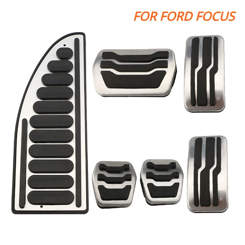 

Auto Stainless Steel Car Accelerator Pedals Brake Pedal Clutch Pedals Cover for Ford Focus 2 3 4 MK2 MK3 MK4 2007 - 2018