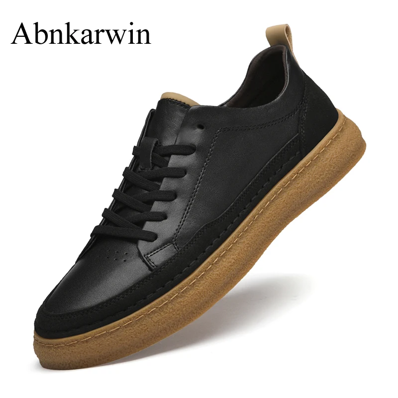 

Fashion Casual Low Skateboarding Shoes Men Anti-Skid Microfiber Leather Spring Autumn Luxury Brand Designer