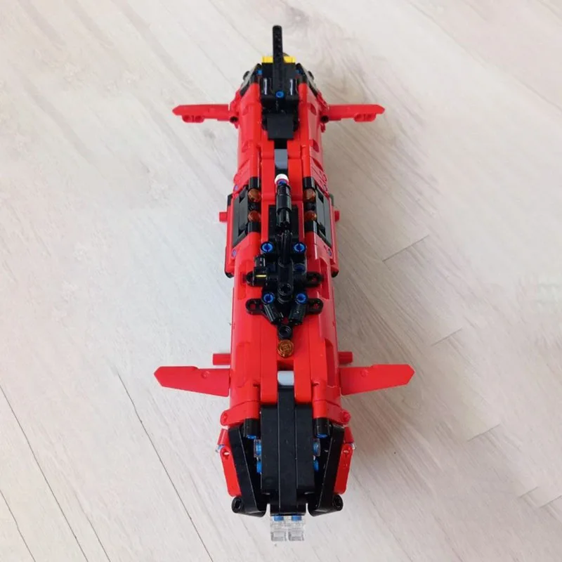 Moc قوالب بناء وحدات سيارة النقل التقنية 42098 تكنولوجيا الغواصة كتلة عيد الميلاد لتقوم بها بنفسك لعبة هدية البناء #6