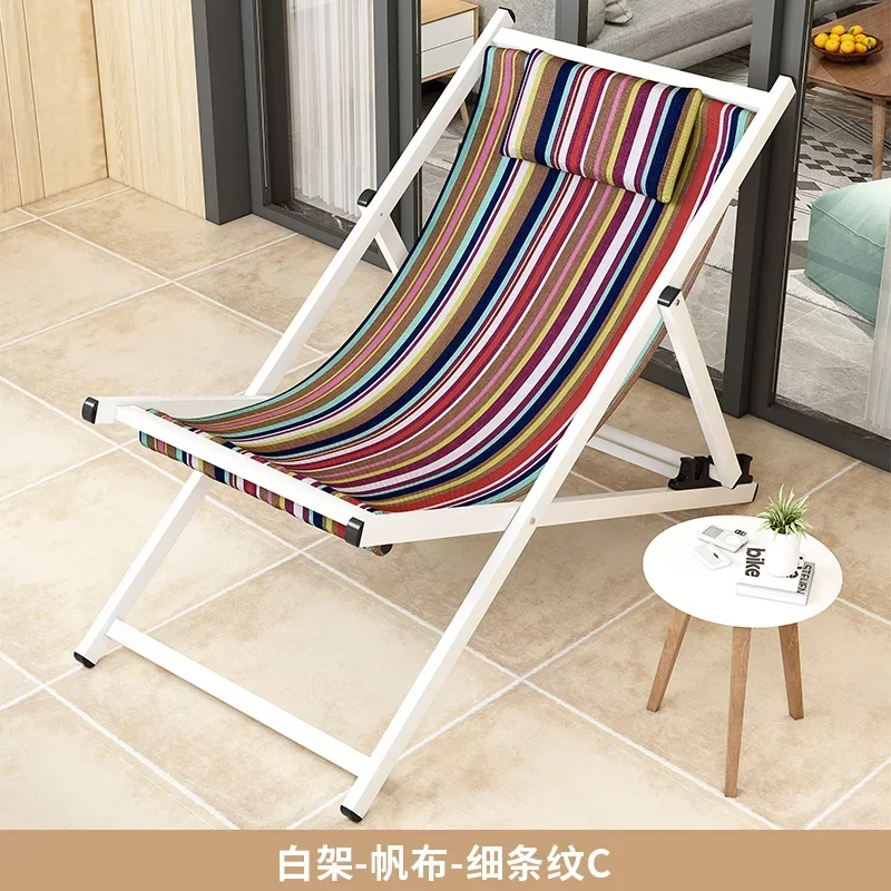 Portable Folding Beach Chair Home Living Room Balcony Lounge Chair Outdoor Office Adjustable Nap Sillas Outdoor Furniture WKOC